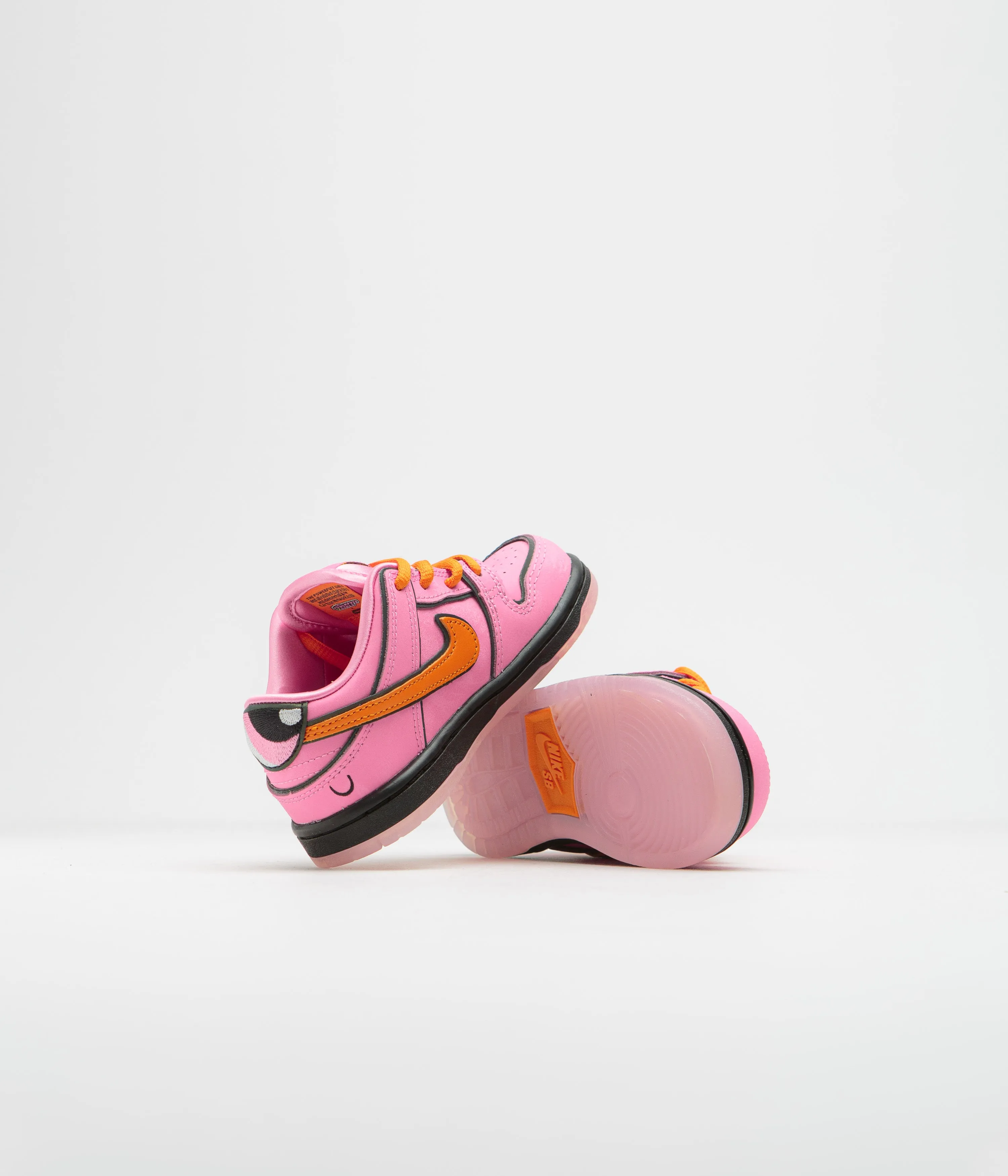 Nike SB x Powerpuff Girls Dunk Low Pro 'Blossom' (Toddler) Shoes - Lotus Pink / Magma Orange - Orange