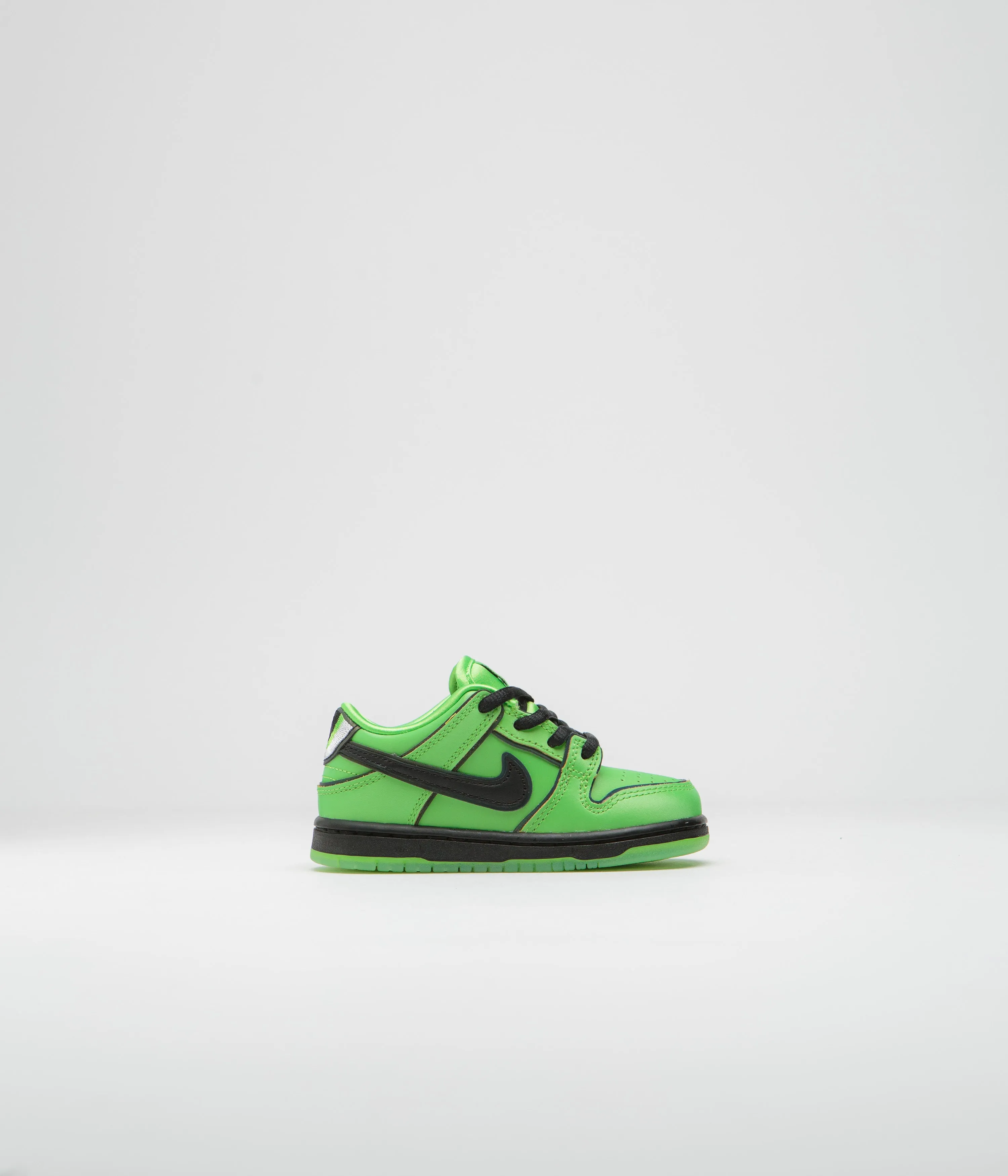 Nike SB x Powerpuff Girls Dunk Low Pro 'Buttercup' (Toddler) Shoes - Mean Green / Black - Mean Green - Lotus Pink