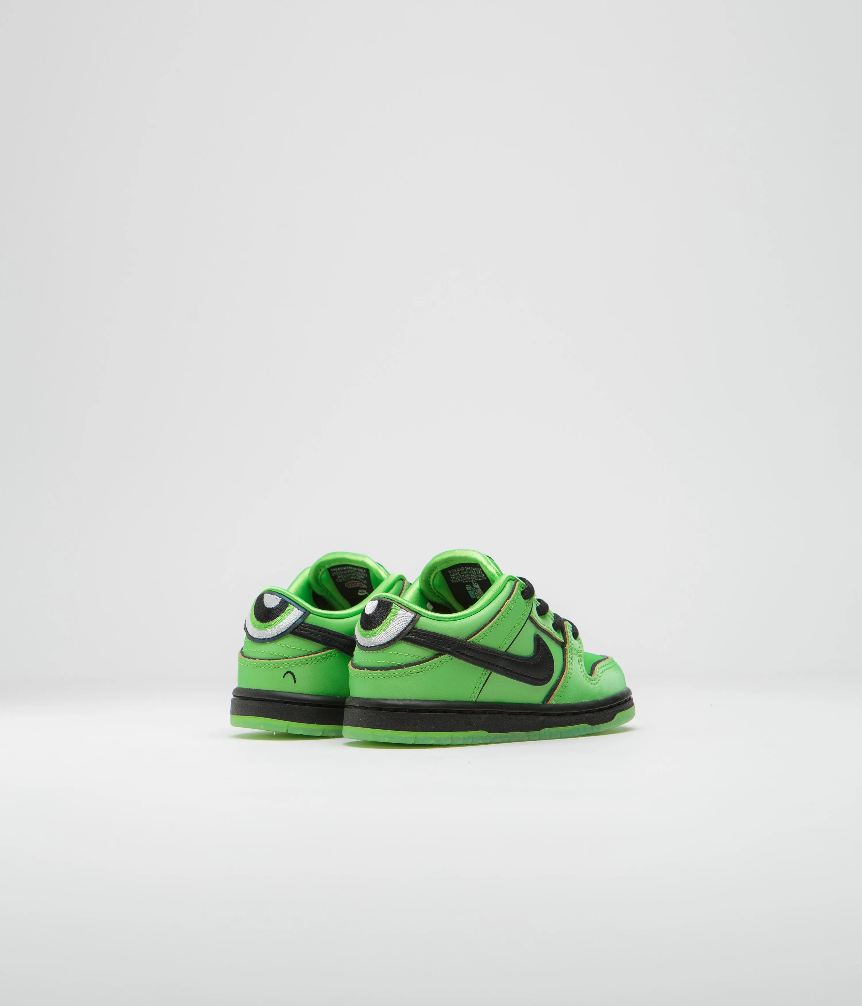 Nike SB x Powerpuff Girls Dunk Low Pro 'Buttercup' (Toddler) Shoes - Mean Green / Black - Mean Green - Lotus Pink