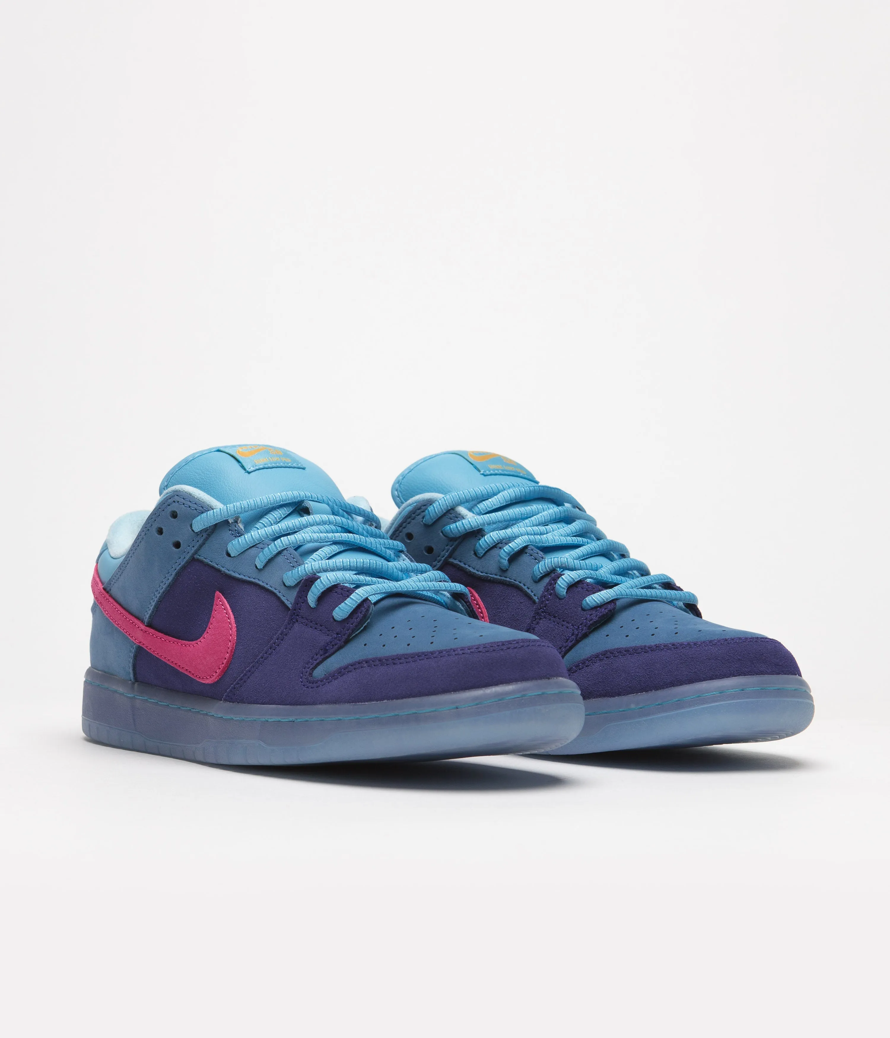 Nike SB x Run The Jewels Dunk Low Shoes - Deep Royal Blue / Active Pink - Blue Chill