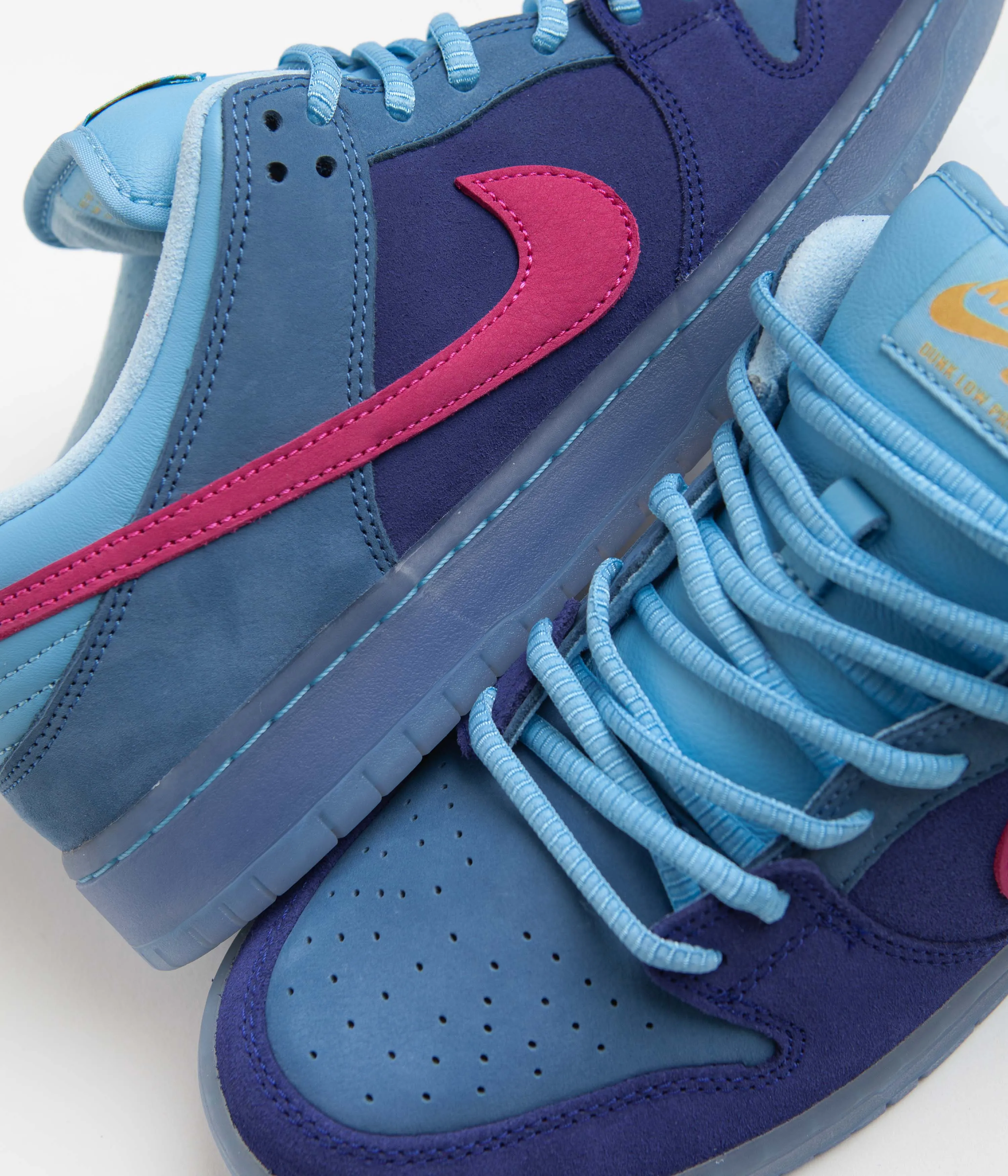 Nike SB x Run The Jewels Dunk Low Shoes - Deep Royal Blue / Active Pink - Blue Chill