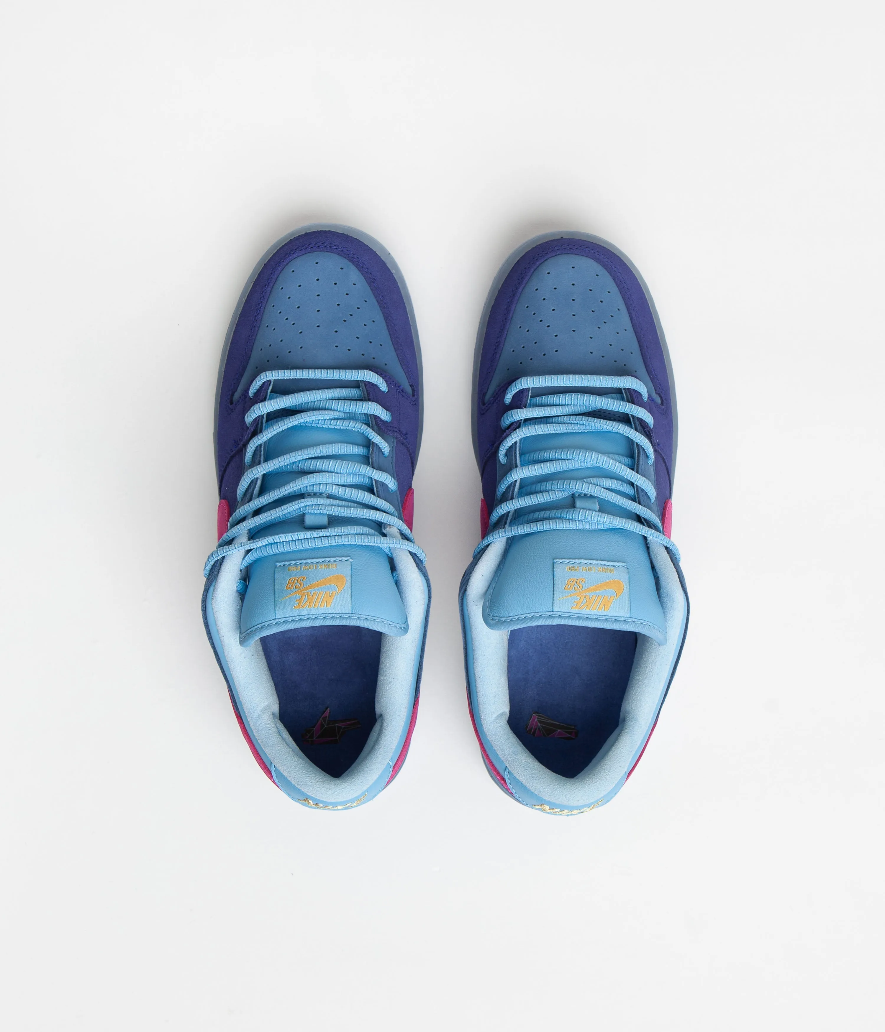 Nike SB x Run The Jewels Dunk Low Shoes - Deep Royal Blue / Active Pink - Blue Chill