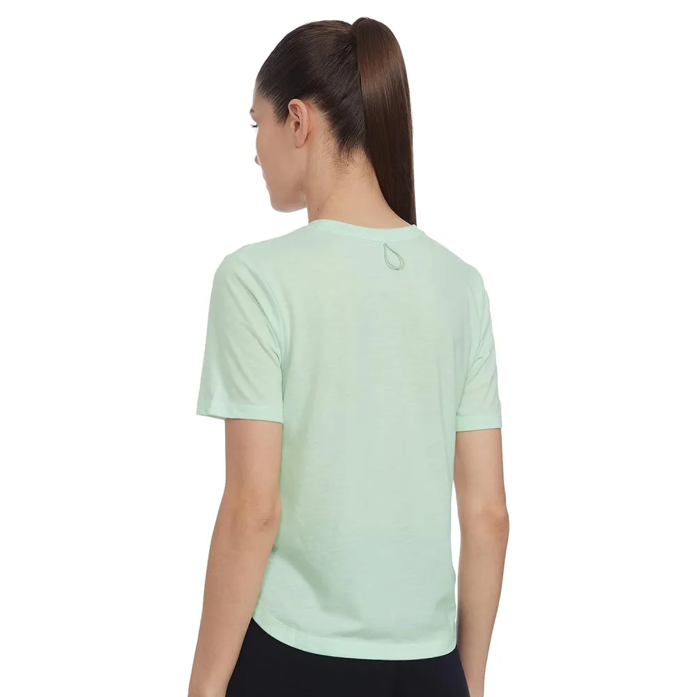 NIKE Women's DVN GX Running Short Sleeve Top (Barely Green/Black)