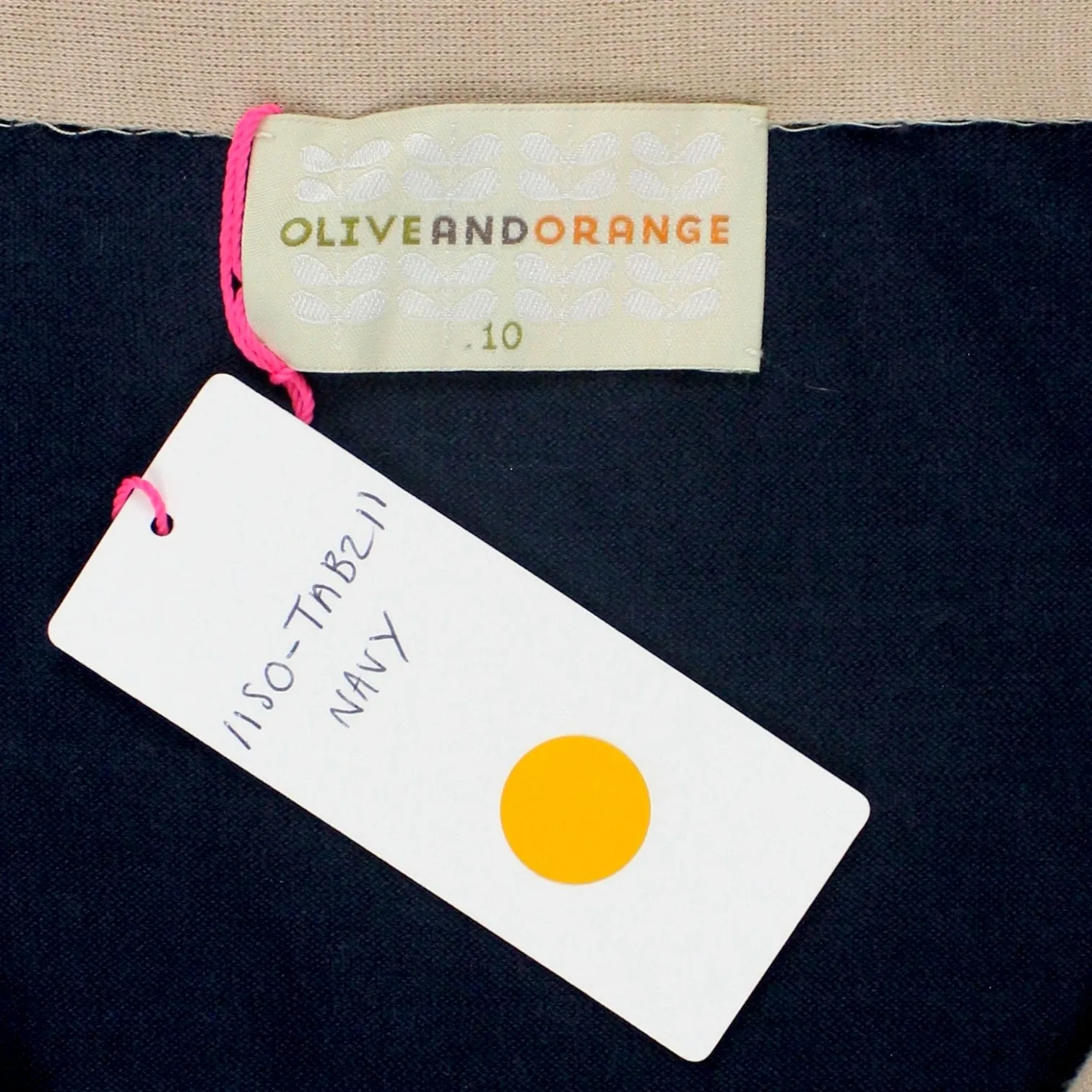 Olive & Orange Navy V-Neck Cardigan