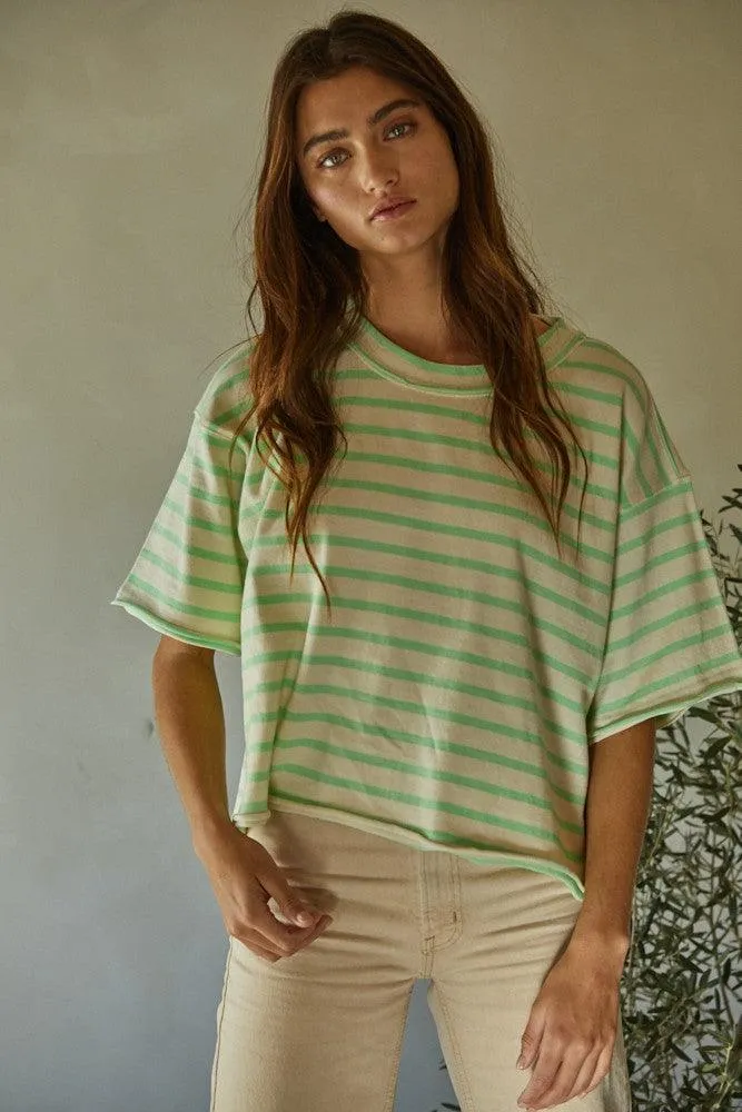 Olive and Bette's - Retro Stripe Top - Mint