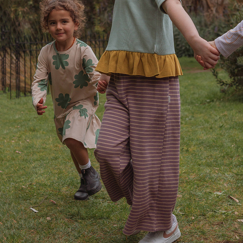 Olive And The Captain Culottes - Mauve Stripe