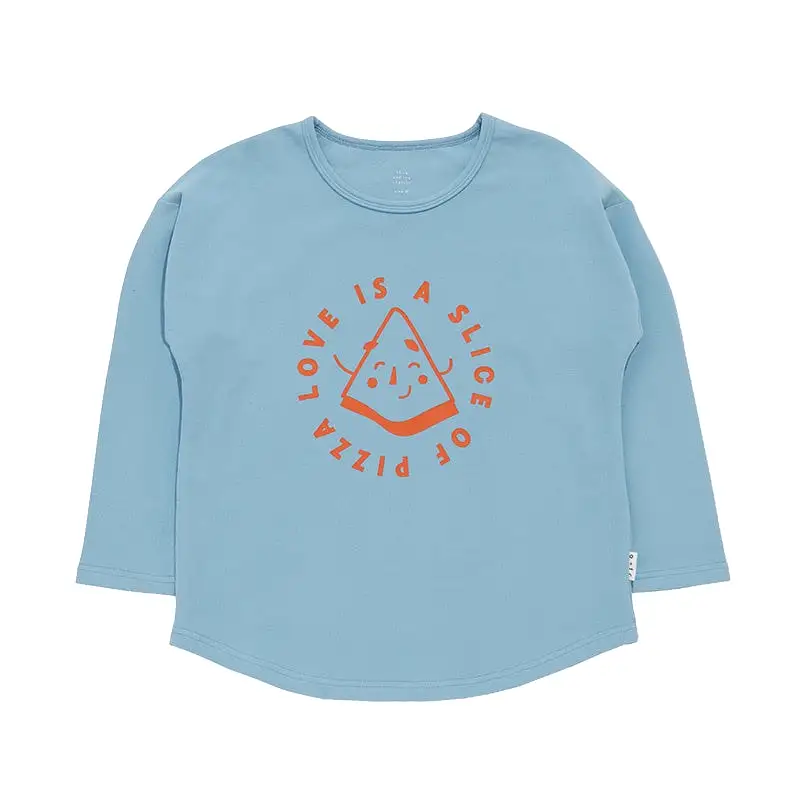 Olive And The Captain LS Relaxed Tee - Blue Pizza