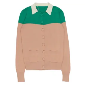 Orla Kiely Pink/Green Collared Cardigan