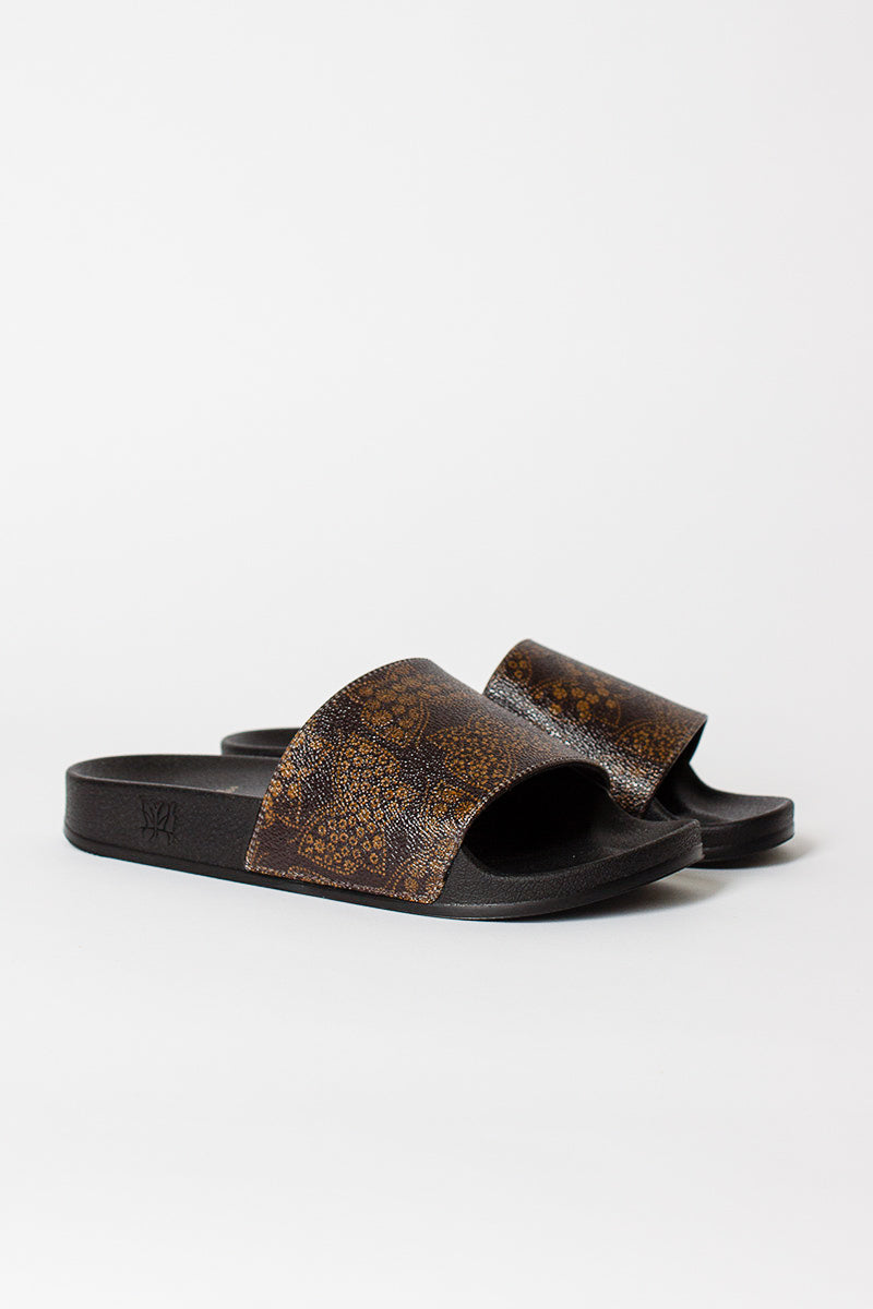 Papillon Shower Slide Black/Brown