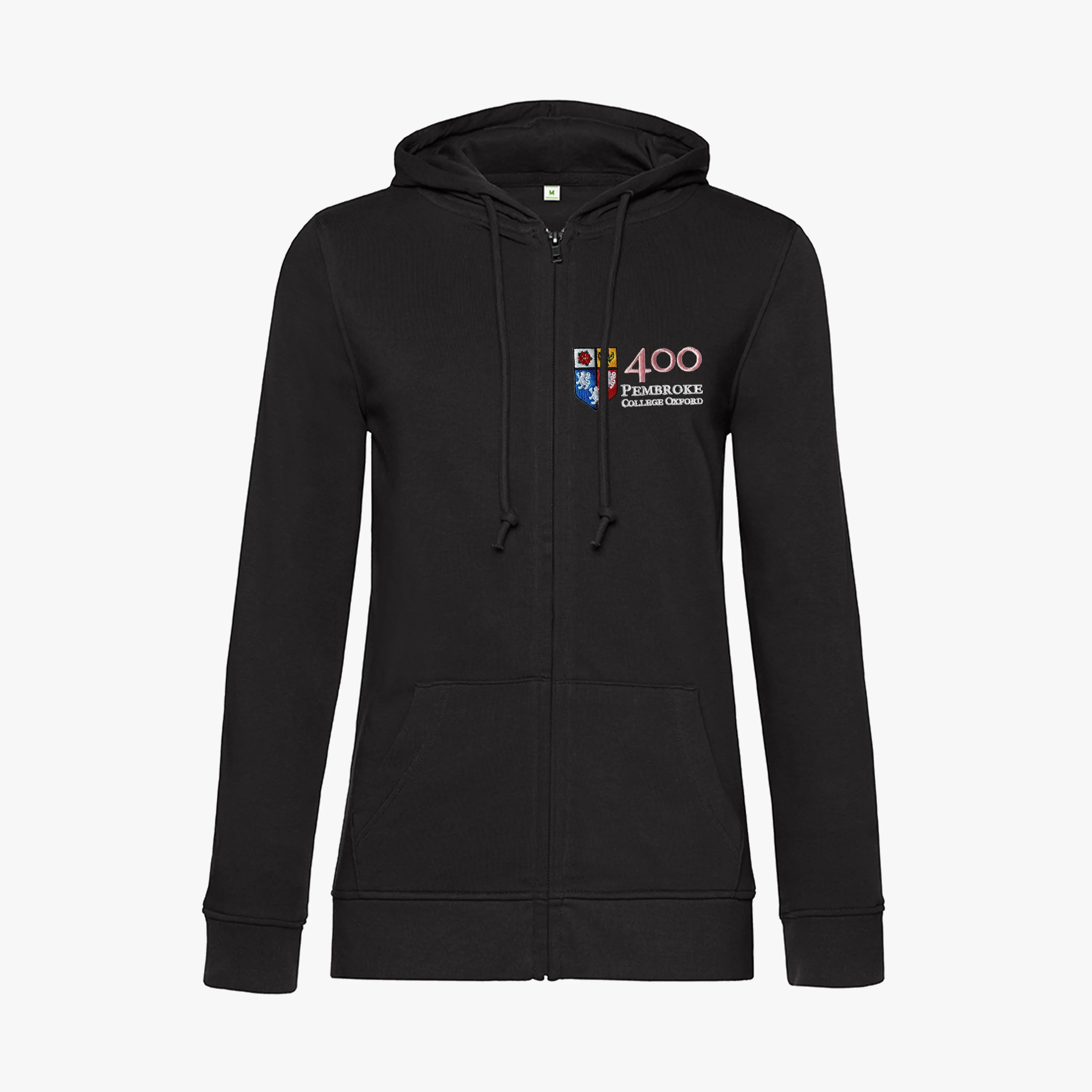 Pembroke 400th Anniversary Organic Ladies Zip Hoodie