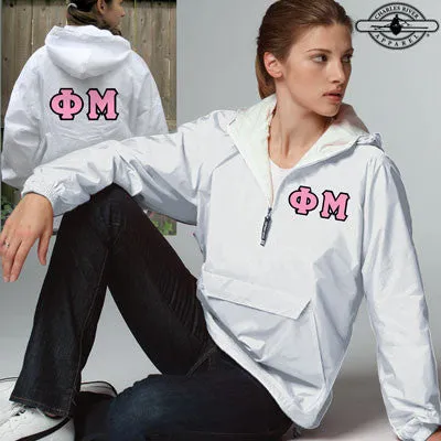 Phi Mu Pullover Jacket - Charles River 9905 - TWILL