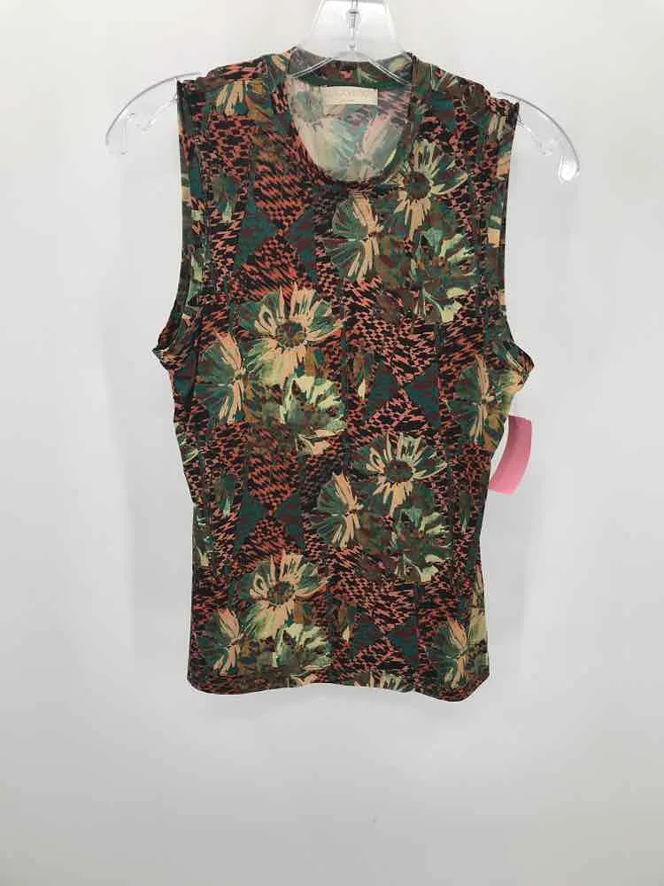 Pre-Owned Ulla Johnson Orange Size Medium Printed Tank Top