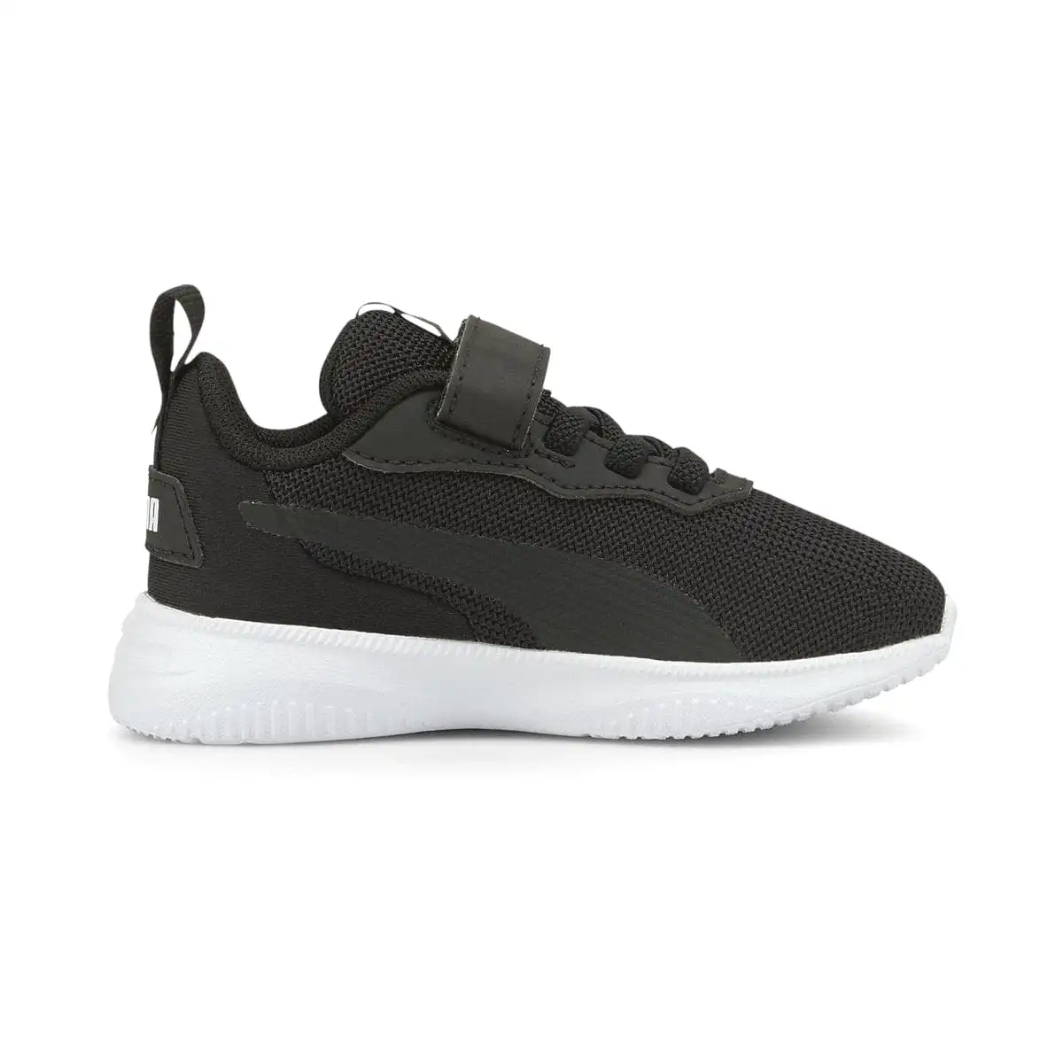 PUMA KIDS FLYER FLEX AC TRAINERS BLACK/WHITE SHOE