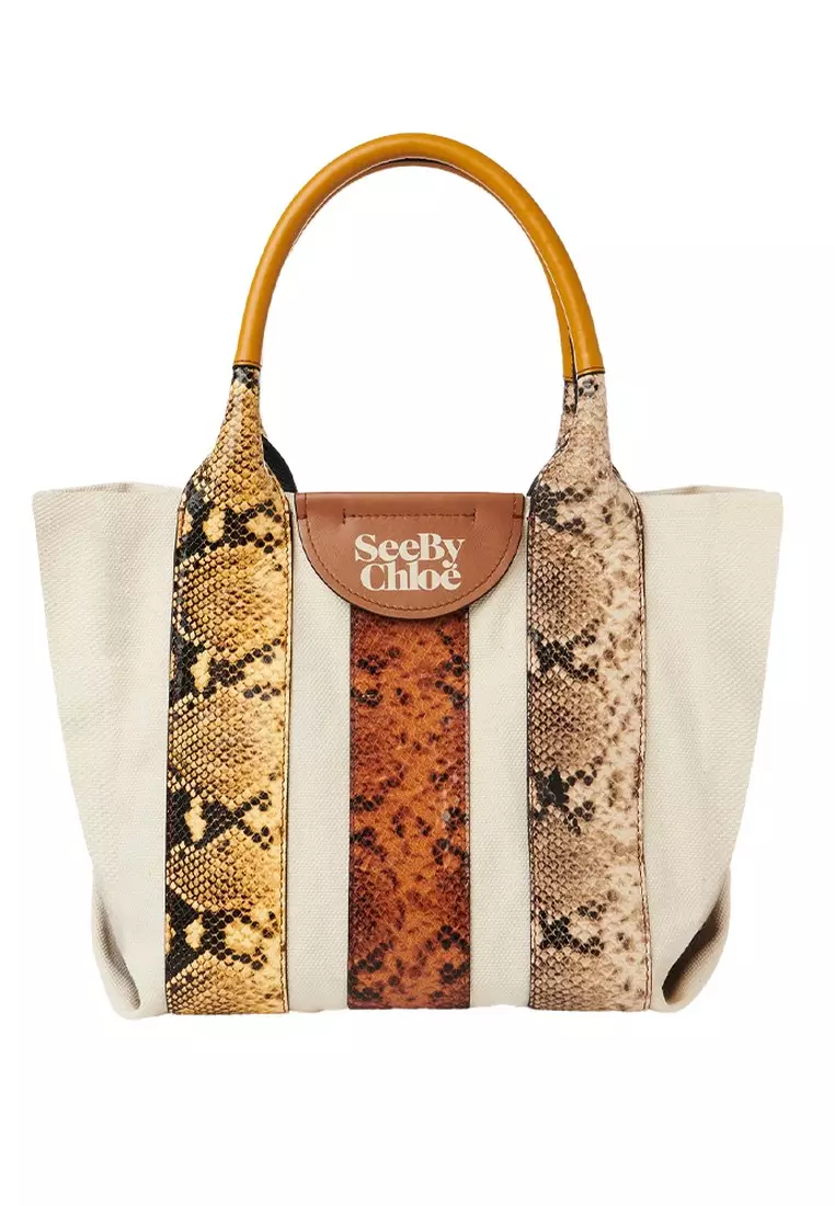 See By Chloé See By Chloe Small Laetizia Tote Bag in Burning Camel