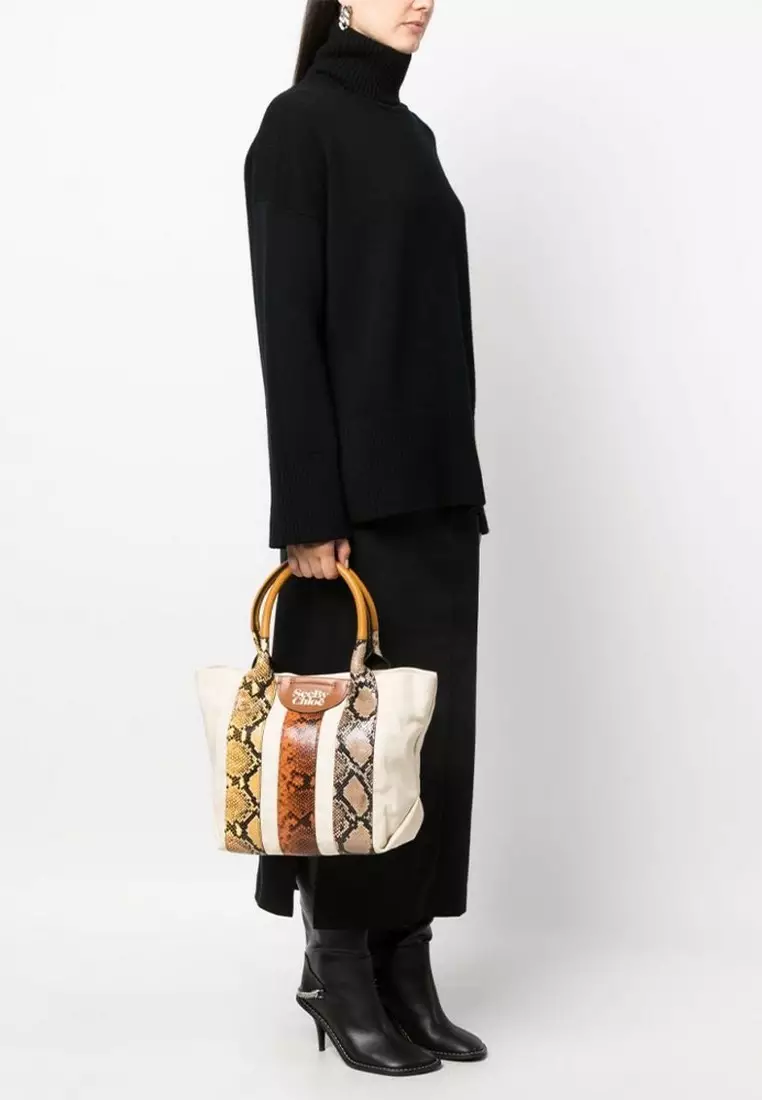 See By Chloé See By Chloe Small Laetizia Tote Bag in Burning Camel