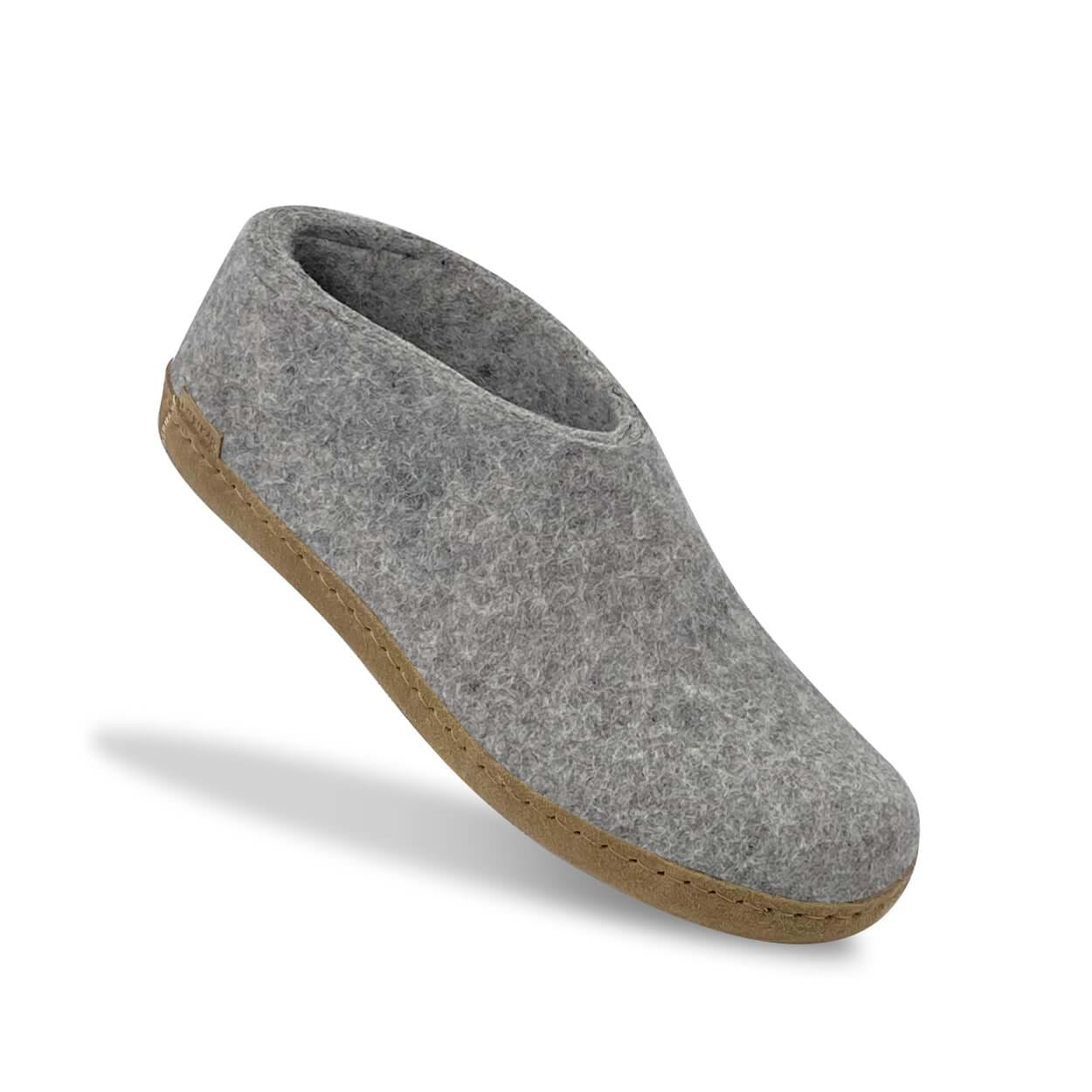 Shoe with leather sole - Grey