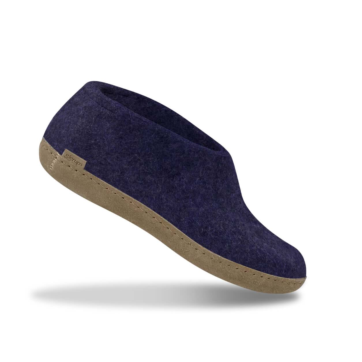 Shoe with leather sole - Purple