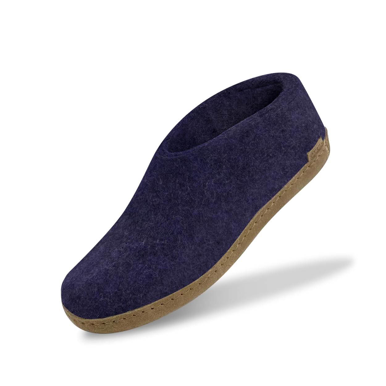 Shoe with leather sole - Purple