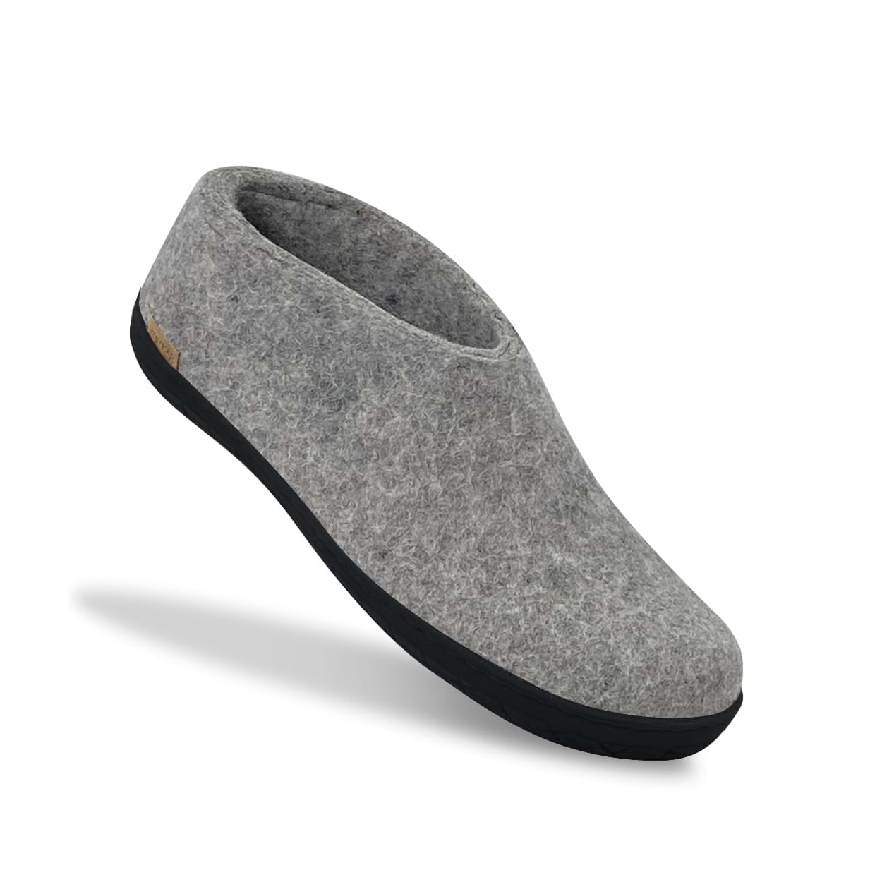 Shoe with natural rubber sole - black - Grey