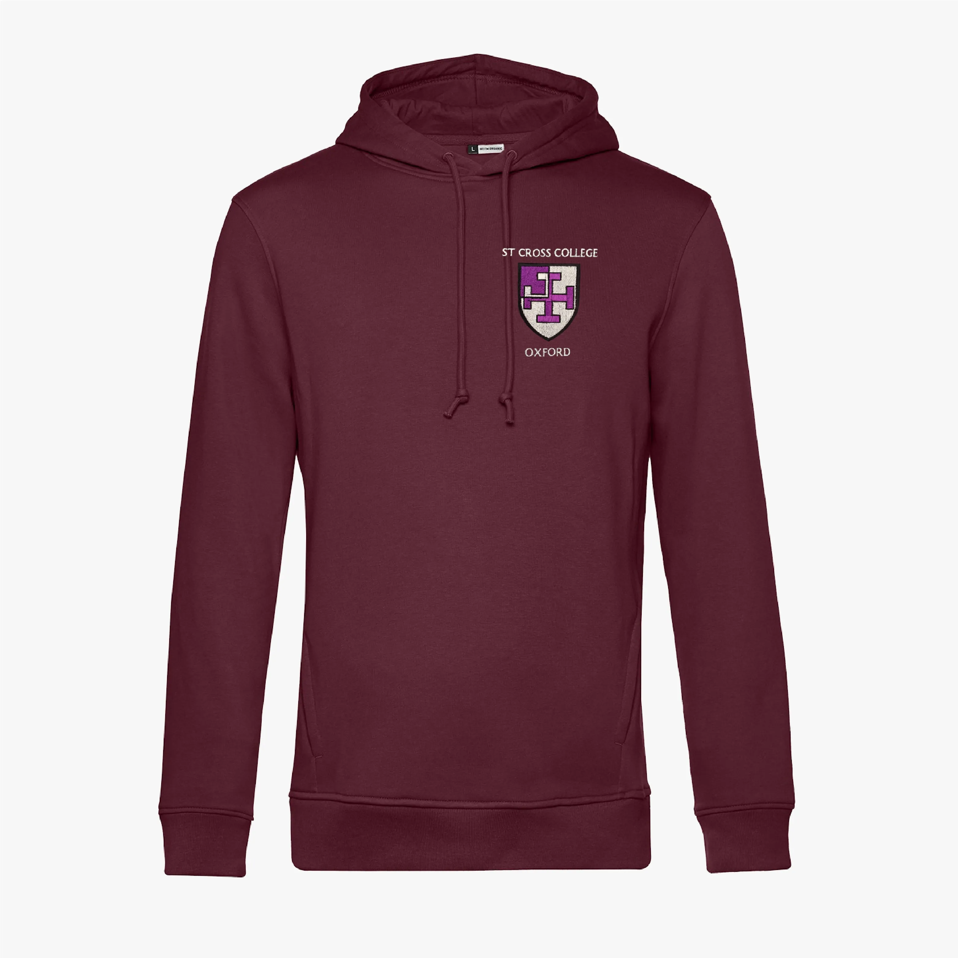 St Cross College Men's Organic Embroidered Hoodie