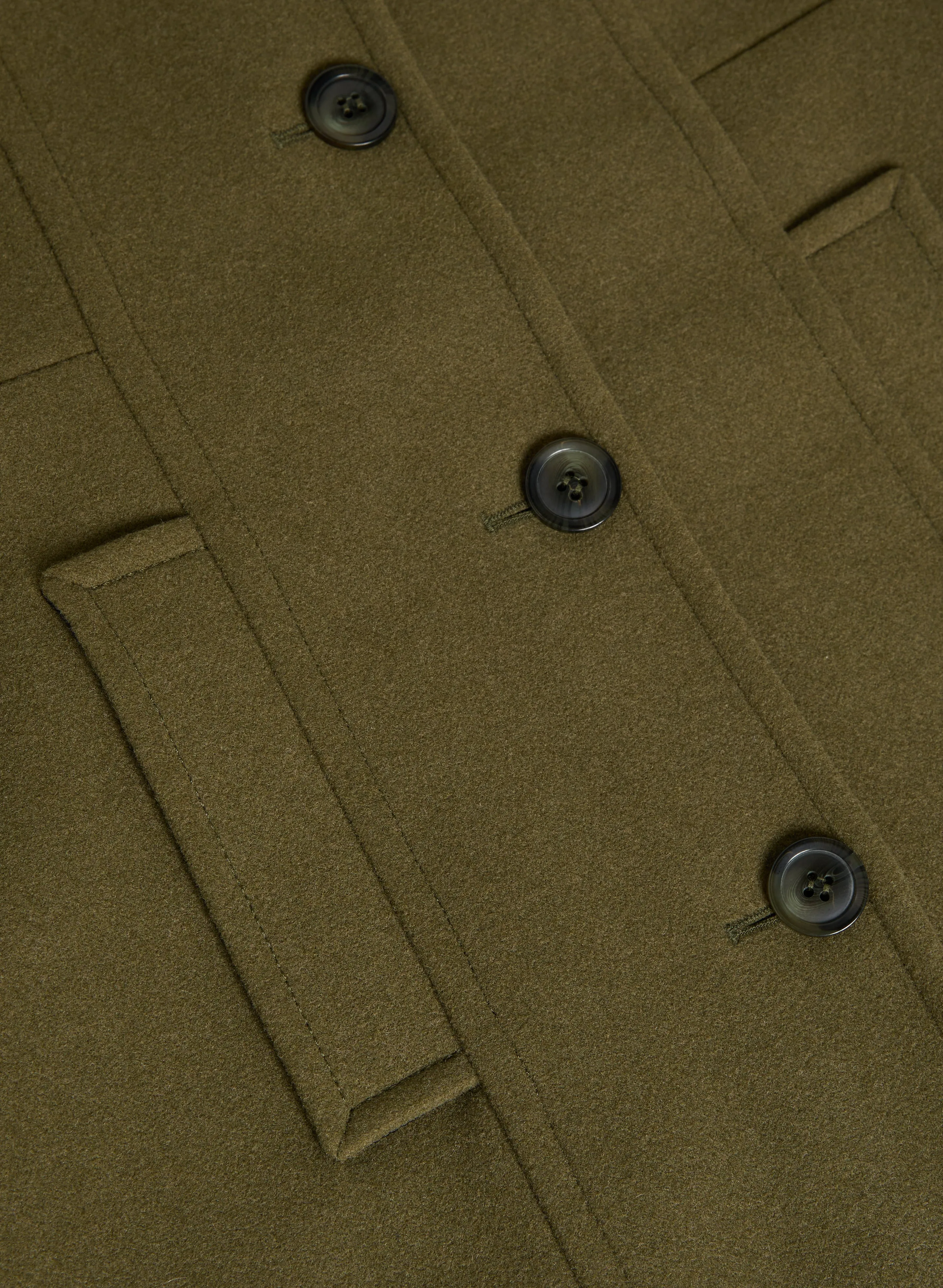 Stand Collar Wool-Blend Coat