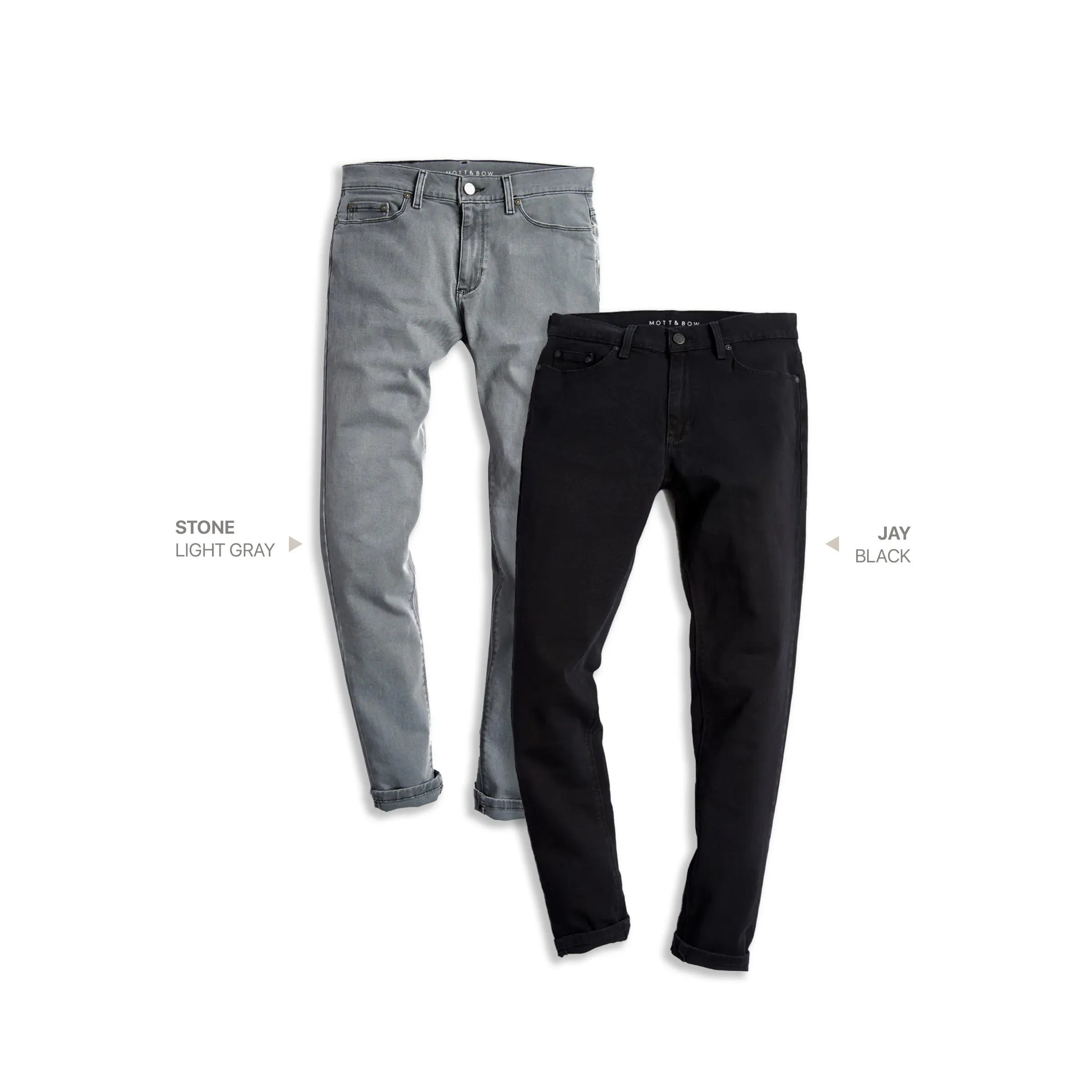 Straight Stone Light Gray and Straight Jay Black 2-pack Jeans