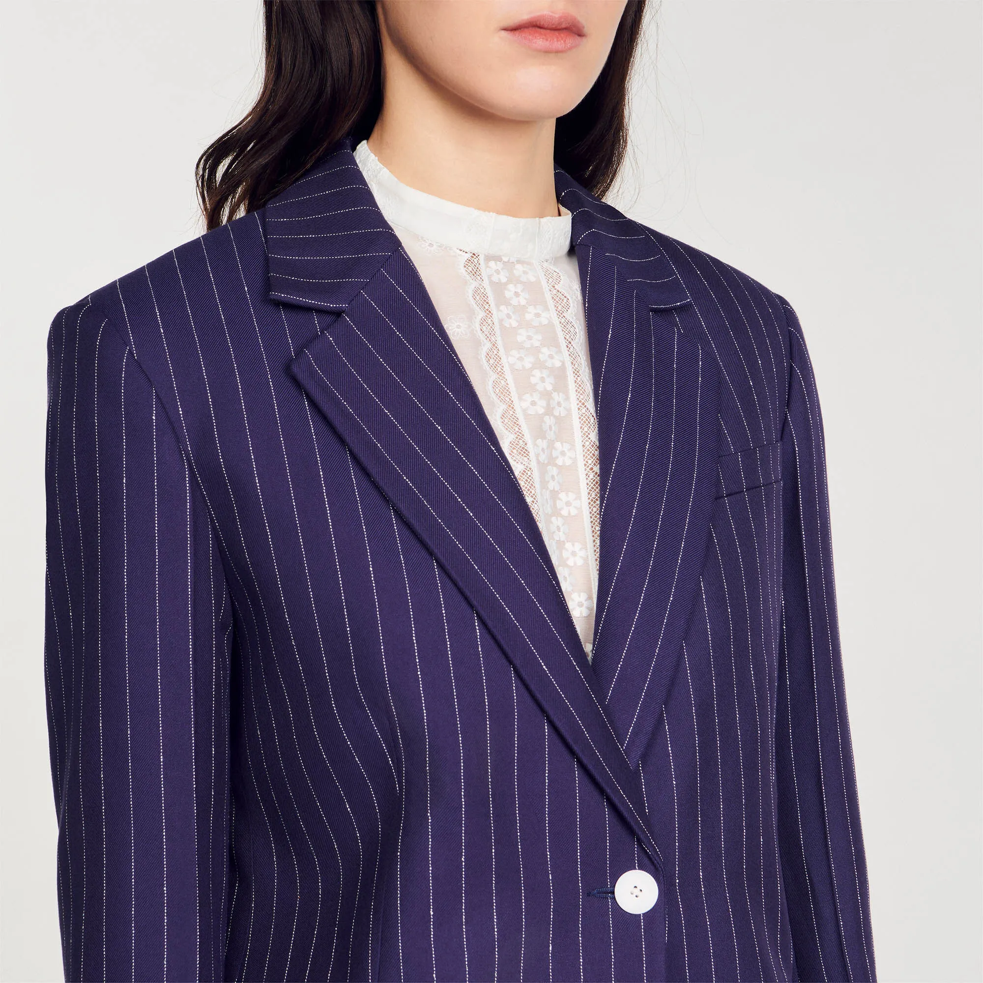 Striped suit jacket