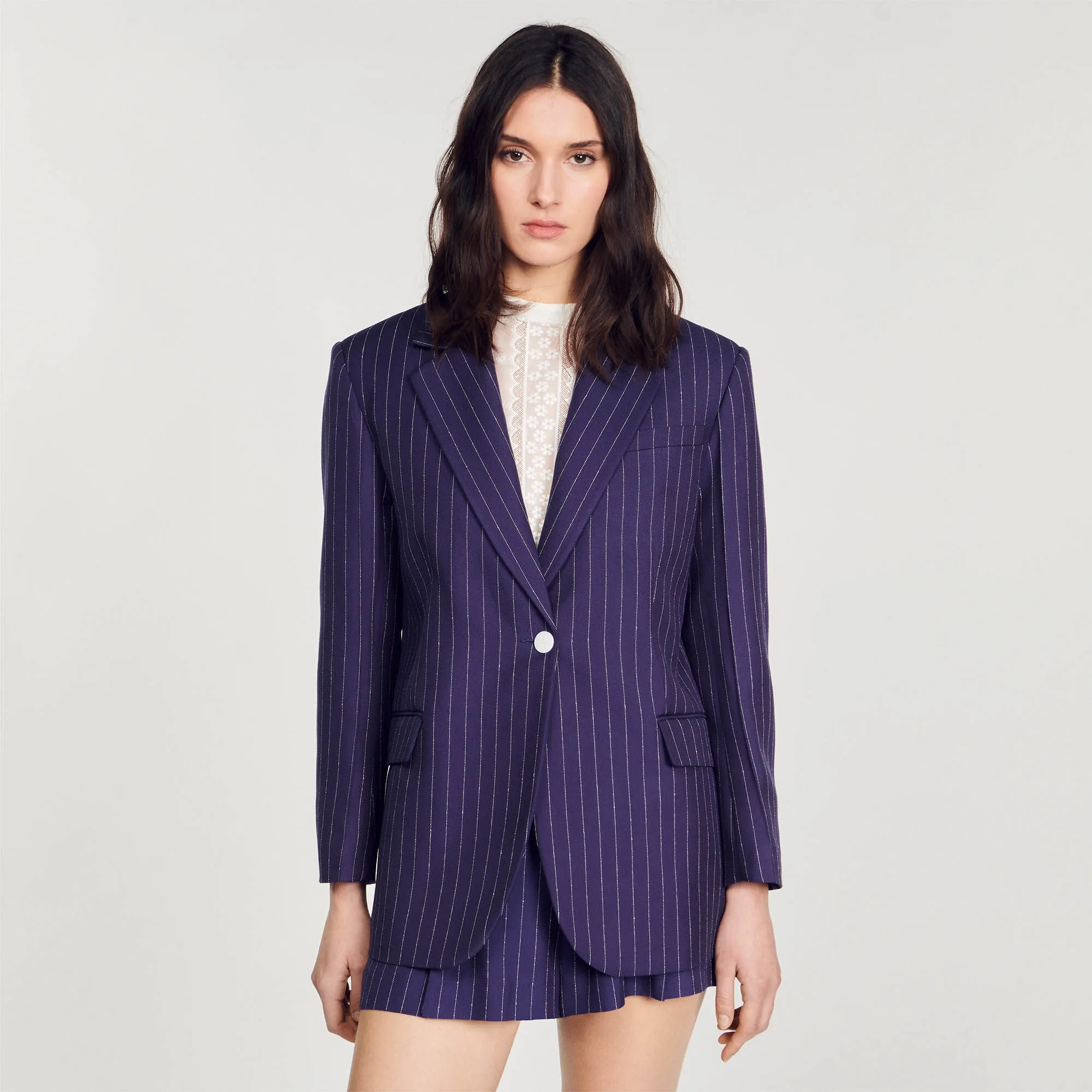 Striped suit jacket