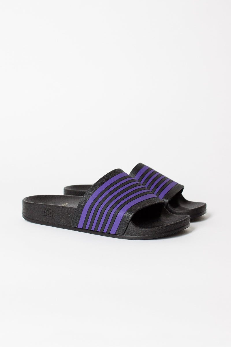 Track Line Shower Sandals Black/Purple