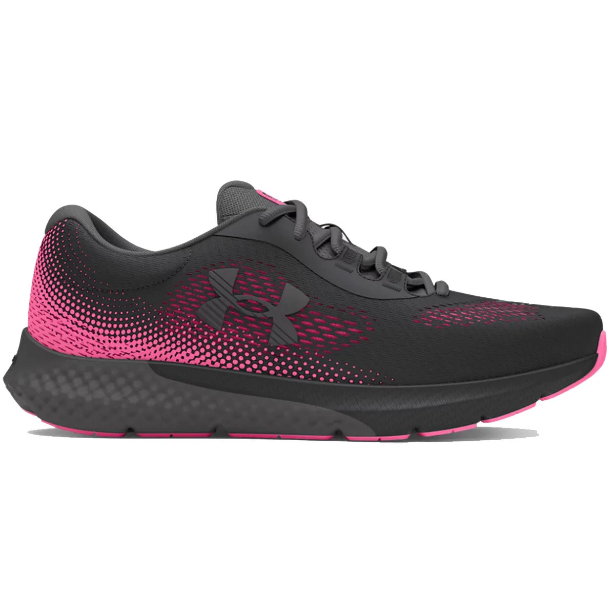 Under Armour Charged Rogue 4 Running Shoes - Womens - Anthracite/Fluo Pink/Castlerock