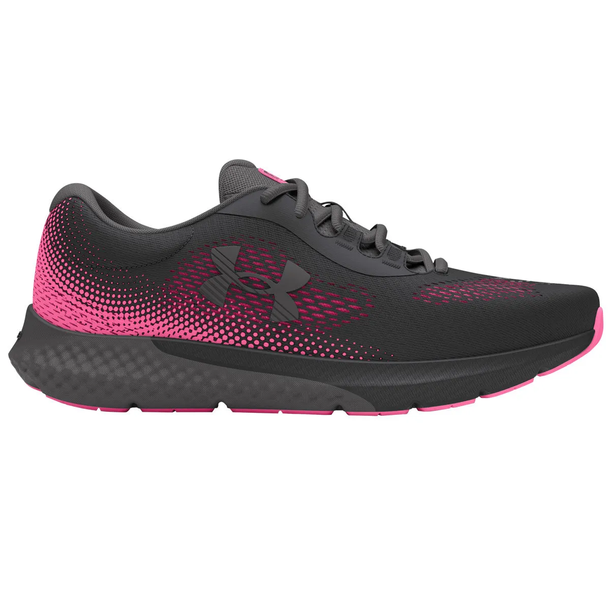 Under Armour Charged Rogue 4 Running Shoes - Womens - Anthracite/Fluo Pink/Castlerock