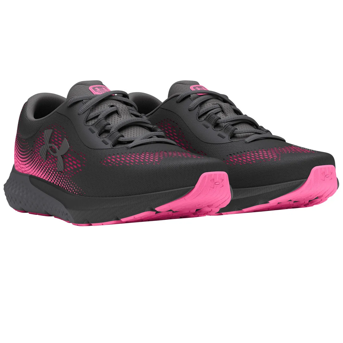 Under Armour Charged Rogue 4 Running Shoes - Womens - Anthracite/Fluo Pink/Castlerock