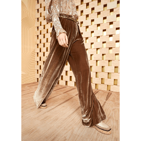 VERONICA VELVET PANT BROWN