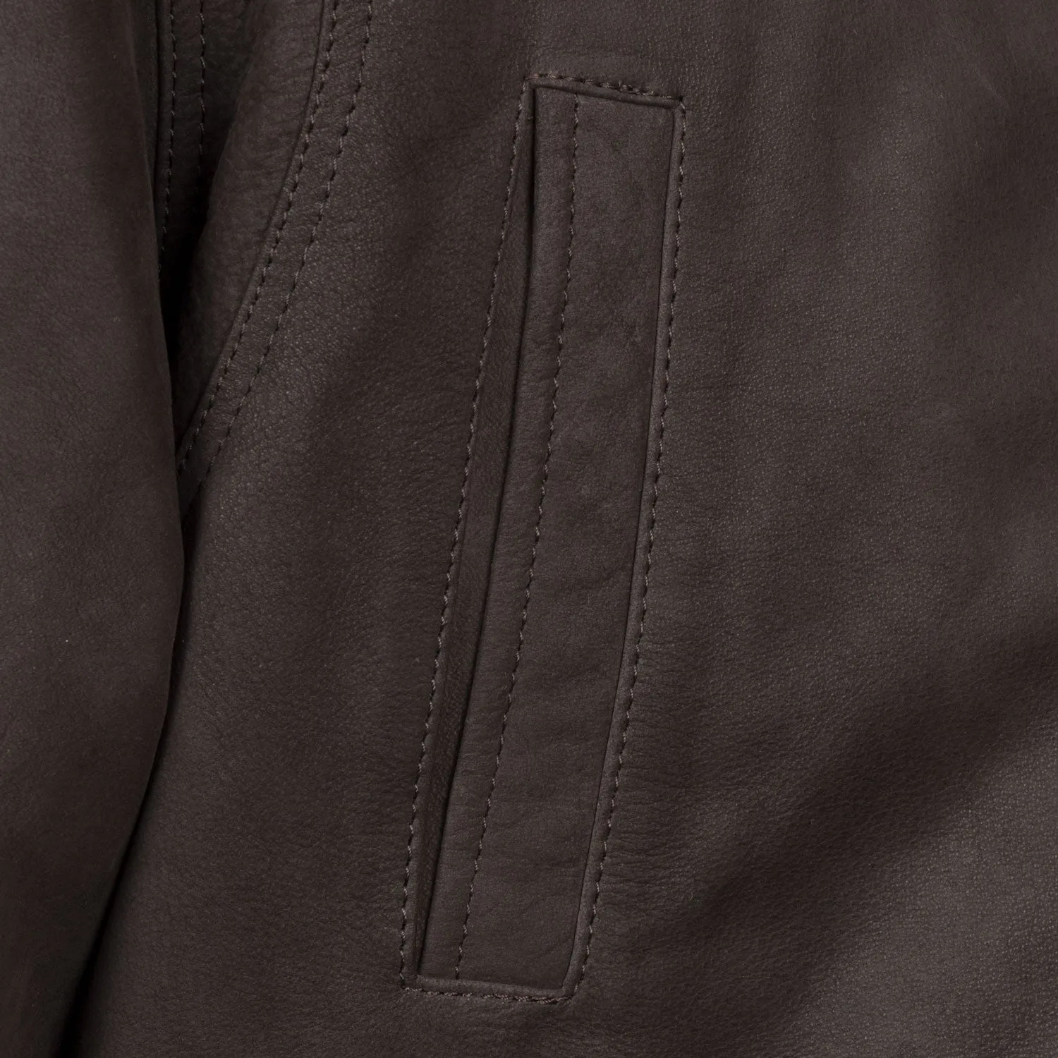 Walker: Men's Brown Leather Coat