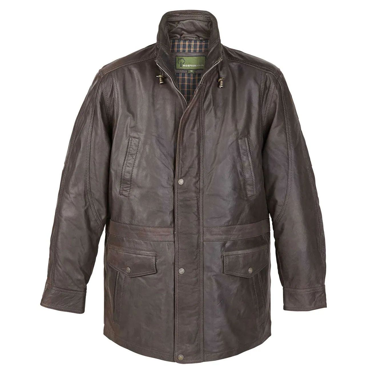 Walker: Men's Brown Leather Coat