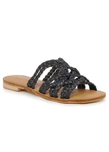 Weir Plaited Leather Slide Sandals by EMU Australia | Look Again