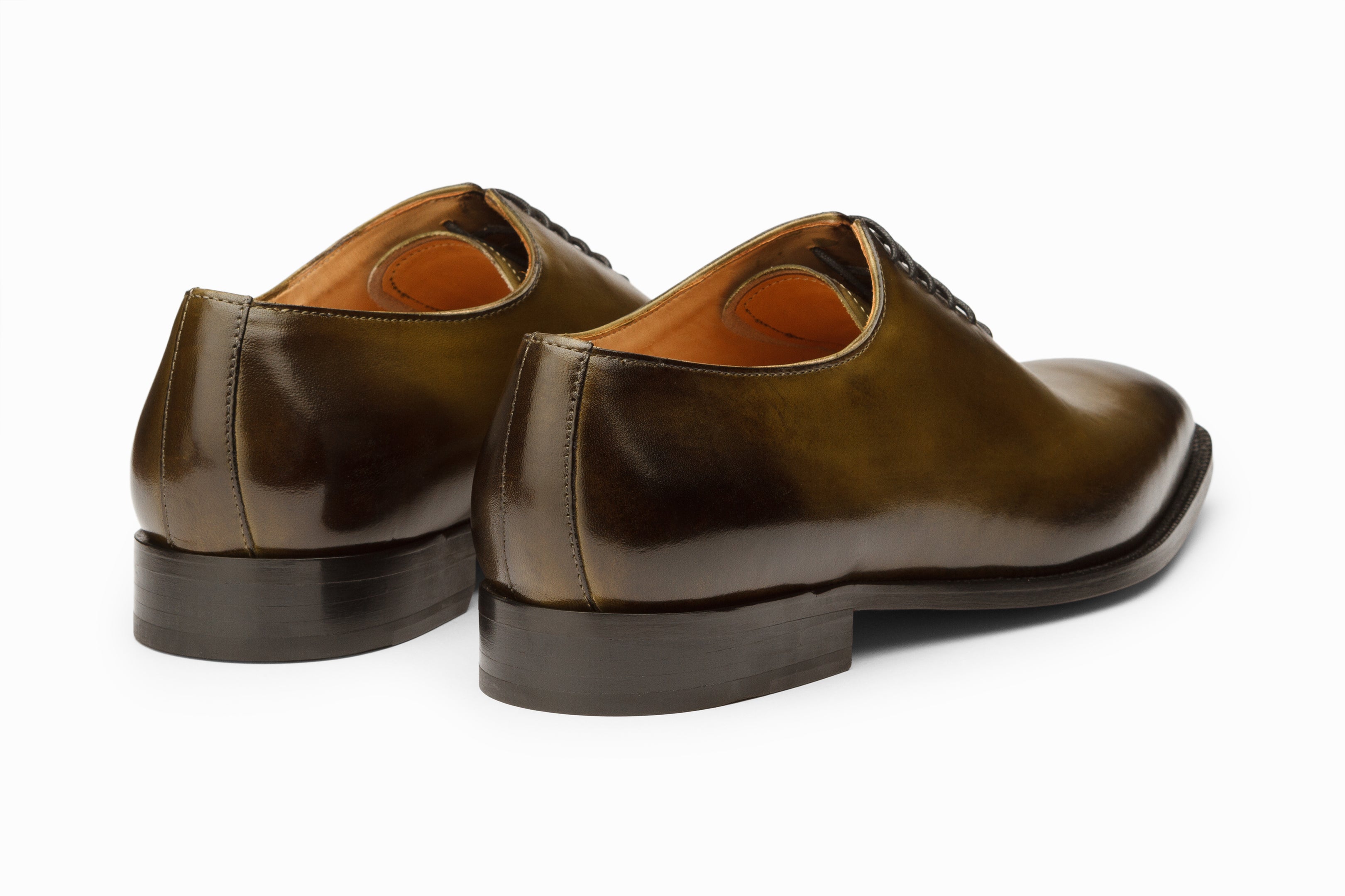 Wholecut Oxford - Olive and Black Patina Finish