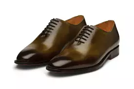 Wholecut Oxford - Olive and Black Patina Finish