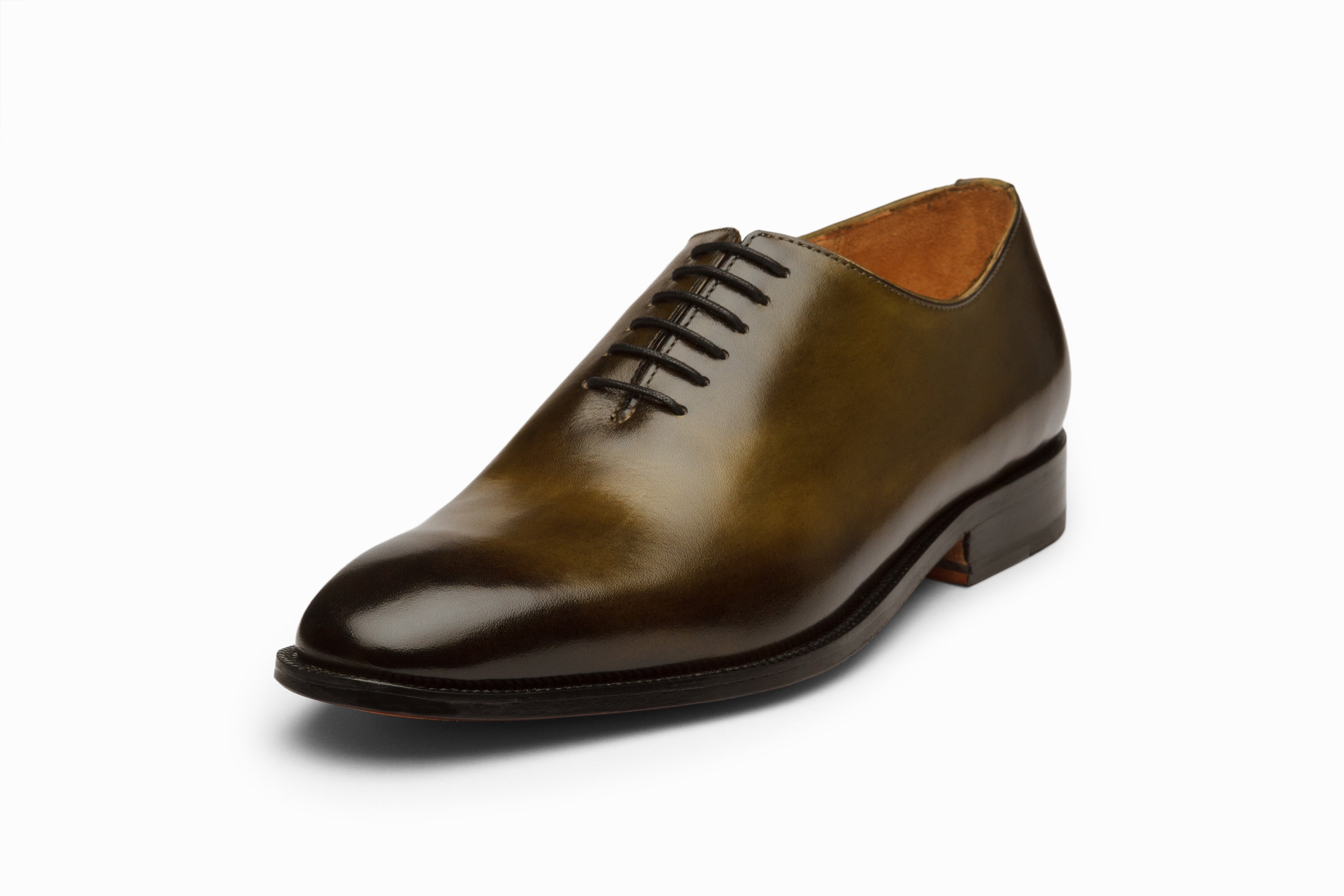 Wholecut Oxford - Olive and Black Patina Finish