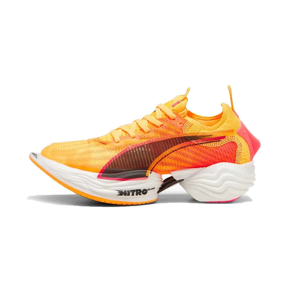 Women's FAST-R NITRO Elite 2 Running Shoe - Sun Stream-Sunset Glow-PUMA White (Regular B)